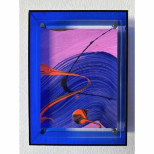 abstrakte Kunst pink orange